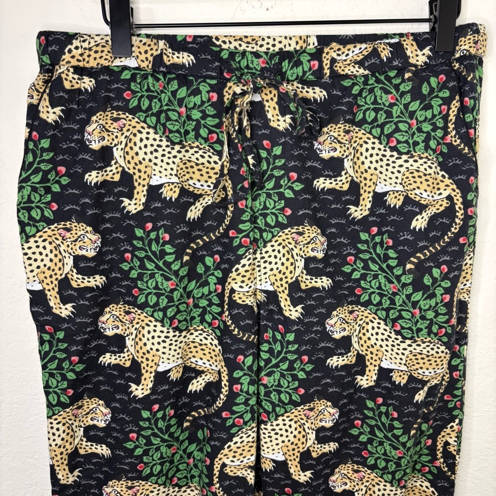 Printfresh Black and Cream Leopard Print Pants - Picture 4 of 13